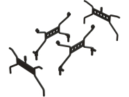 Spodné podpery klietky Arrma (sada)