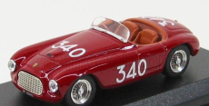 Umelecký model Ferrari 166mm Spider N 340 Mille Miglia 1951 Castellotti - Rota 1:43 Red