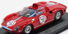 Umelecký model Ferrari 330p Spider N 50 Winner Monza 1964 L.scarfiotti 1:43 Červená svetlomodrá