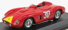 Umelecký model Ferrari 500tr Spider Ch.0610 N 317 Giro Di Sicilia 1956 G.starrabba 1:43 Červeno-žltá