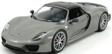 Welly Porsche 918 Spider Hard-top Closed 2015 - karbónová strecha 1:18 Grey Met