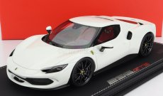 Bbr-models Ferrari 296 Gtb Hybrid 830hp V6 2021 - Con Vetrina - S vitrínou 1:18 Bianco Avus - Biela