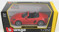 Bburago Porsche 718 Boxster 1:24 oranžová