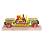 Bigjigs Rail Wagon s buldozérom + 2 koľaje