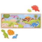 Bigjigs Toys Magnetické puzzle Dinosaury