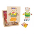 Bigjigs Toys Pani medvedica obliekacie puzzle