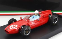 Brumm Cooper F1 T53 Maserati N 62 Italy Gp 1961 L.bandini - s figúrkou vodiča 1:43 červená