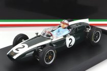 Brumm Cooper F1 T53 N 2 British Gp 1960 B.mclaren - s figúrkou vodiča 1:43 zelená biela