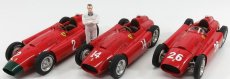 Cmc Ferrari Set 3x F1 D50 Short Nose N 14 French Gp 1956 Collins - F1 D50 Long Nose N 2 German Gp 1956 Collins - F1 D50 N 26 Monza Italy Gp 1956 Collins 1:18 Red