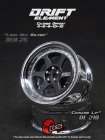 Disky DS Racing Drift Element 6 Spoke, Gunmetal, chrómový ráfik, 2 ks