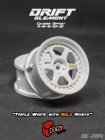 Disky DS Racing Drift Element 6 Spoke, trojité biele so zlatými nitmi, 2 ks