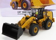 Dm-models Caterpillar Cat950m Ruspa Gommata - škrabací traktor - kolesový nakladač 1:50 žltá čierna