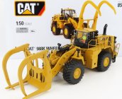 Dm-models Caterpillar Cat994k Ruspa Gommata - škrabací traktor kolesový nakladač s drapákom na kmene 1:50 žltá čierna