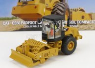 Dm-models Caterpillar Catcs56 Rullo Vibrante Monotamburo - Schiacciasassi - Drvič kameňa - Padfoot Drum Vibračný zhutňovač pôdy 1:87 Yellow Black