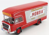 Edicola Berliet Gbk6 Truck Mondia 1971 1:43 Červená strieborná