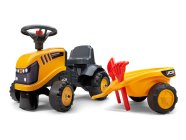 FALK – Detské odrážadlo Baby JCB s vlečkou, lopatkou a hrabličkami