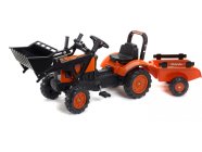 FALK - Šlapací traktor Kubota s nakladačom a vlečkou