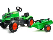 FALK – Šliapací traktor X-Tractor s vlečkou zelený