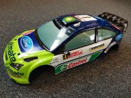 Ford Focus WRC priehľadná karoséria s obtlačkami a doplnkami 1:10