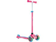 Globber - Scooter Primo Plus Lights V2 Fuchsia/Sky Blue