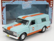 Greenlight Chevrolet C-10 Pick-up Closed Camper Gulf 1968 1:24 svetlo modrá oranžová