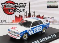 Greenlight Datsun 510 Bre N 68 Racing 1972 P.gregg 1:43 Biela Modrá