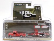 Greenlight Dodge D-100 Pick-up 1967 s prívesom Car Transporter 1:64 oranžová