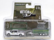 Greenlight Ford usa F-150 Pick-up 2018 s malým nákladným prívesom 1:64 bielo zelená