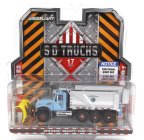 Greenlight Mack Granite Dump Truck Cassone Ribaltabile 4-assi 2019 - Spazzaneve - Snehový pluh 1:64 Light Blue Silver