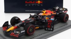 Iskrový model Red bull F1 Rb18 Team Oracle Red Bull Racing N 1 Víťaz holandského Gp Majster sveta 2022 - 30. víťazstvo Max Verstappen 1:43 Matná modrá žltá červená