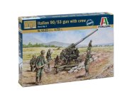 Italeri figúrky – ITALIAN 90/53 GUN with CREW (1:72)