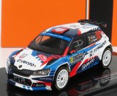 Ixo-models Škoda Fabia Rally2 Evo N 30 Rally Montecarlo 2022 F.loix - P.tsjoen 1:43 White 2 Tones Blue