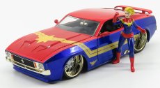 Jada Ford usa Mustang Mach I 1973 s postavičkou Captain Marvel 1:24 Červená modrá žltá