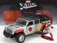 Jada Jeep Gladiator Pick-up 2021 - S figúrkou X-men 1:32 Strieborný