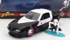 Jada Mazda Miata s Marvel Ghost Spider 1990 1:32 čierna biela