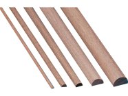 Krick lišta orech pologuľatá 2x4 mm 1 m