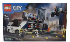 Lego Nákladné auto Lego City - Policajné mobilné kriminálne laboratórium - Laboratorio Mobile Polizia - 674 dielikov Biela Modrá Čierna