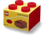 LEGO stolný box 4 so zásuvkou červený