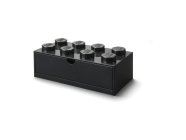 LEGO stolný box 8 so zásuvkou – čierny