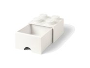 LEGO úložný box so zásuvkou 250x250x180mm – biely