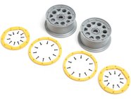 Losi disc silver, yellow beadlock (2): DBXL 2.0