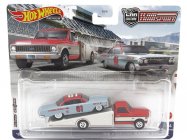 Mattel hot wheels Chevrolet Ramp Truck Car Transporter With Impala N 61 Racing 1961 1:64 Rôzne