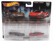 Mattel hot wheels Mclaren Set 2x Senna 2019 + 720s 2019 1:64 Červená čierna sivá