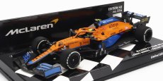 Minichamps Mclaren F1 Mcl35l Mercedes M12 Eq Power+ Team Mclaren N 4 2nd Italy Gp 2021 Lando Norris 1:43 oranžová svetlo modrá