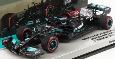 Minichamps Mercedes gp F1 W12 Mercedes M12 Eq Power+ Team Amg Petronas Motorsport Formula One N 44 Winner Bahrain Gp 2021 Lewis Hamilton 1:43 Black Green