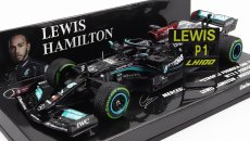 Minichamps Mercedes gp F1 W12 Mercedes M12 Eq Power+ Team Amg Petronas Motorsport Formula One N 44 Winner Sotchi Russian Gp 2021 Lewis Hamilton - 100. víťazstvo F1 s pit boardom 1:43 Black Green