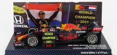 Minichamps Red bull F1 Rb16b Honda Ra620h Team Aston Martin N 33 Winner Abu Dhabi Gp With Pit Board World Champion 2021 Max Verstappen 1:43 Matná modrá žltá červená