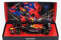 Minichamps Red bull F1 Rb18 Team Oracle Red Bull Racing N 1 Winner Saudi Arabia Gp World Champion 2022 Max Verstappen 1:18 Matná modrá žltá červená