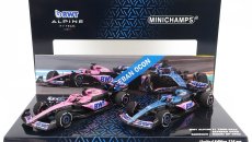 Minichamps Renault Set 2x F1 A523 Team Bwt Alpine N 31 8th Miami Gp 2023 + N 31 Bahrain Gp 2023 Esteban Ocon 1:43 Modrá čierna ružová