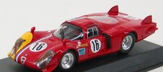 Najlepší model Alfa romeo 33.2 Coda Lunga N 16 Prove Spa 1968 T.pilett 1:43 Červeno-žltá